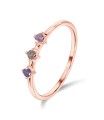 Cute Circles Colorful Stone Silver Ring NSR-3940